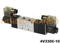 4V320-10 Διπλή ηλεκτρομαγνητική βαλβίδα πνευματικής βαλβίδας ελέγχου αέρα DC24V DC24V