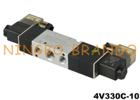 4V320-10 Διπλή ηλεκτρομαγνητική βαλβίδα πνευματικής βαλβίδας ελέγχου αέρα DC24V DC24V