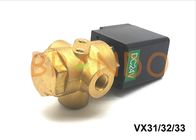 24V συνεχούς ρεύματος VX31/VX32/VX33 άμεση χρησιμοποιημένη βαλβίδα σωληνοειδών 3 λιμένων πνευματική για το αέρος/ύδατος