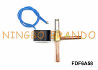 FDF6A58 βαλβίδα σωληνοειδών χαλκού NC για το κλιματιστικό μηχάνημα AC220V 5/16» σωστή γωνία 2 τρόπος