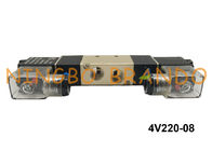 BSPT 1/4» 4V220-08 AirTAC διπλός ηλεκτρικός έλεγχος ελαφρύ DC24V βαλβίδων σωληνοειδών τύπων πνευματικός