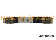 Ηλεκτρική βαλβίδα ελέγχου αέρα τύπων 4V330C-08 AirTAC 1/4» 5/3 τρόπος για το διπλής ενέργειας κύλινδρο