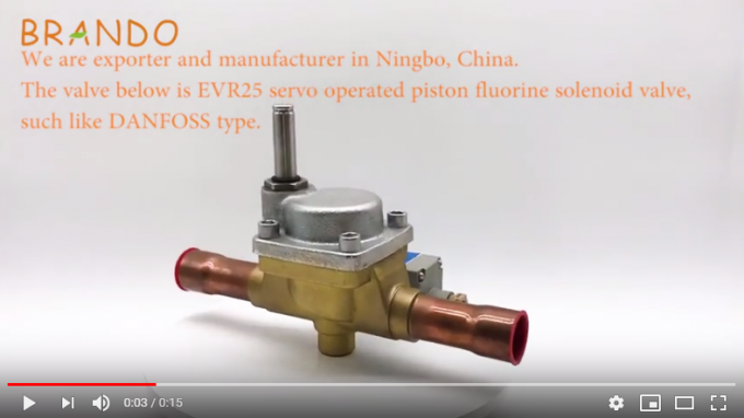 Τύπος 032L2205 EVR 25 Danfoss σερβο χρησιμοποιημένη βαλβίδα σωληνοειδών σύνδεσης ύλης συγκολλήσεως με τη σπείρα που συγκεντρώνεται