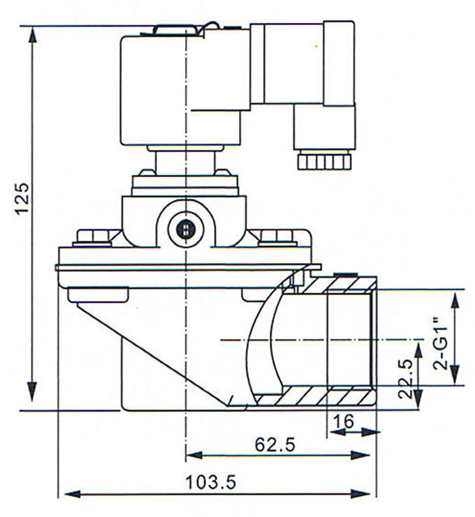 1» αεριωθούμενη βαλβίδα σφυγμού σειράς τύπων Τ CA25T Goyen για το συλλέκτη σκόνης 1
