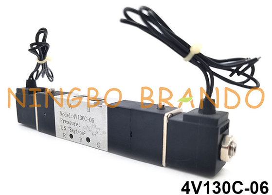 4V130C-06 5/3 Way Airtac Τύπος Air Control Pneumatic Solenoid Valve 24V 110V 220V