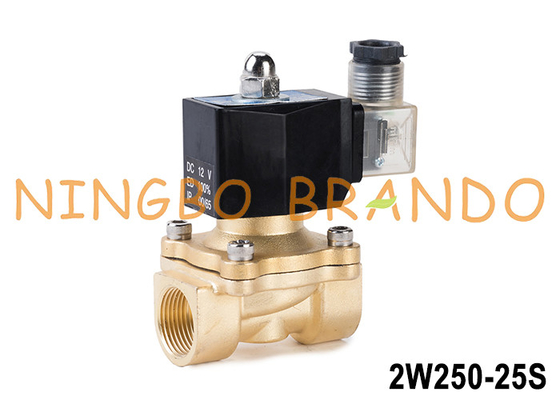 2W250-25 1'' 2 οδοι κανονικώς κλειστη βαλβίδα σολενοειδούς νερού από χαλκό 24V 220V
