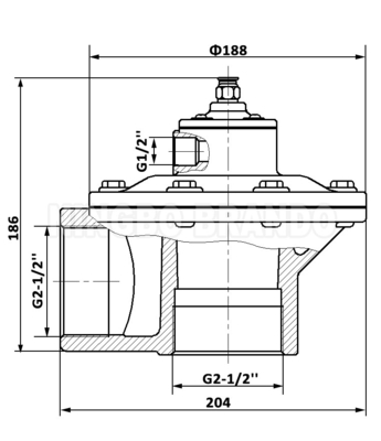 BFEC MF-Z-62S 2-1/2' Right Angle Remote Pilot Valve για φίλτρο σακούλας