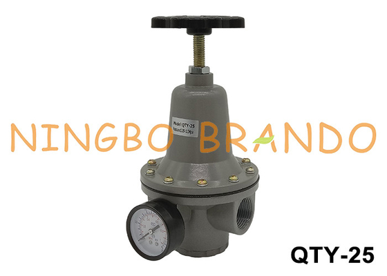QTY-25 1'' 10 bar βαλβίδα ρυθμιστή πίεσης αεροσυμπιεστή με μετρητή πίεσης