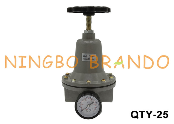 QTY-25 1'' 10 bar βαλβίδα ρυθμιστή πίεσης αεροσυμπιεστή με μετρητή πίεσης