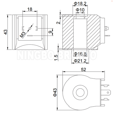 Τύπος CEME B12 C57 Σολενοειδής βαλβίδα 12VDC 24VDC 110VAC 220VAC
