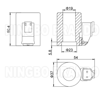 Πηνίο Ηλεκτροβαλβίδας Bosch Rexroth Type Υδραυλικής DC12V DC24V 26W R901050010