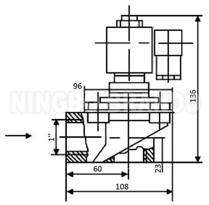WXYD TDF-Z-25 1' δεξιά γωνία παλμού αεριωθούμενης βαλβίδας για βιομηχανικό φίλτρο σακούλας