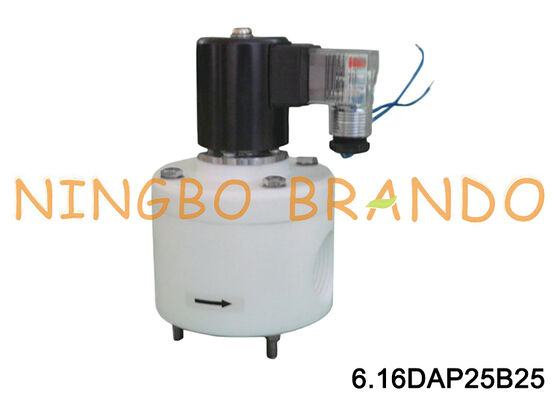 1'' PTFE αντιδιαβρωτική ηλεκτρομαγνητική βαλβίδα με οξέα αλκαλικά ανθεκτικά χημικά