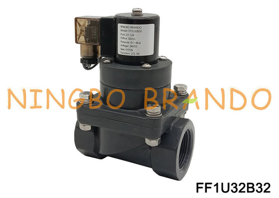 Ηλεκτρική ηλεκτρομαγνητική βαλβίδα 1-1/4'' UPVC Chemical Anti-Corrosion Ηλεκτρική βαλβίδα DN32