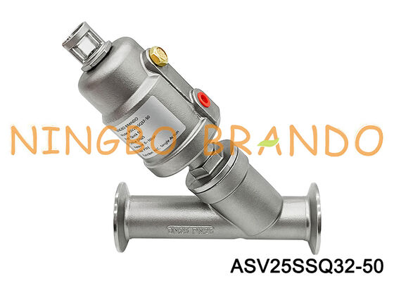 1/2'' Tri Clamp Πνευματική βαλβίδα έδρας με γωνία ατμού DN15 PN16 από ανοξείδωτο ατσάλι