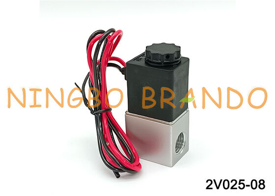 AIRTAC Type 2V025-08 Ηλεκτρομαγνητική βαλβίδα 2 κατευθύνσεων 1/4'' Ιπτάμενα καλώδια