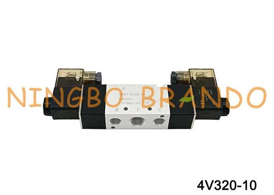 AirTAC Type 4V320-10 DC12V 3/8'' Διπλή ηλεκτρομαγνητική βαλβίδα 5/2 κατευθύνσεων Ηλεκτρομαγνητική βαλβίδα αέρα