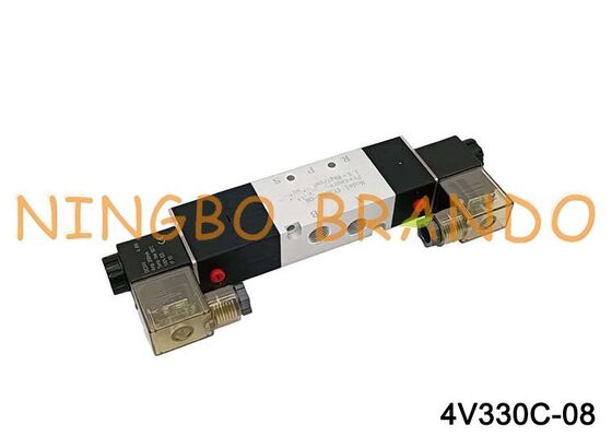 AIRTAC Τύπος ηλεκτρομαγνητική βαλβίδα Βαλβίδα αέρα 4V330C-08 DC 12V 24V AC 110V 220V