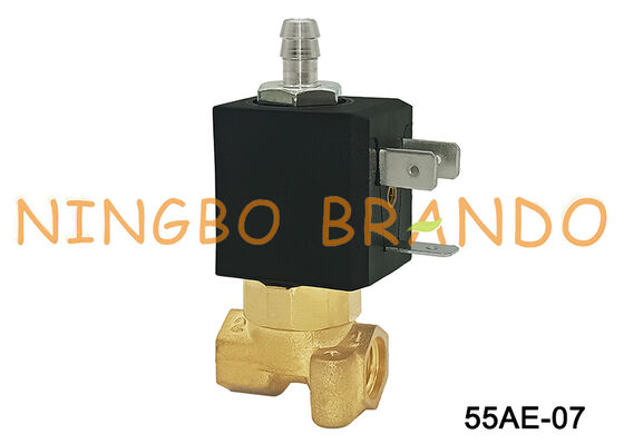 3-Way NC 1/8'' Brass Solenoid Valve for Espresso Coffee Maker 230V 240V