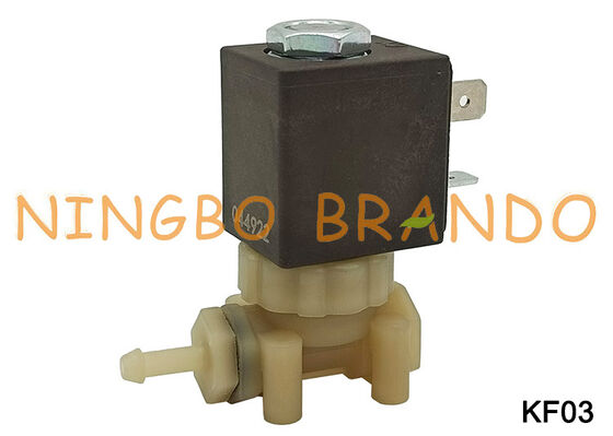 Καφετιέρα εσπρέσο 1/8'' 2 Way Food Grade Safe PA66 Πλαστική ηλεκτρομαγνητική βαλβίδα DC24V KF03