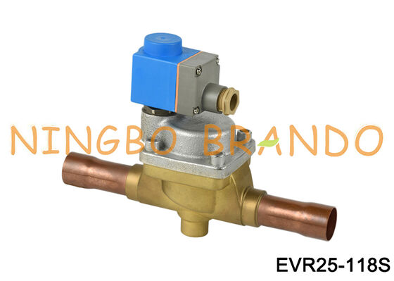 Danfoss Type 032L2201 Solenoid Valve EVR 25 Solder ODF 1 1/8 in