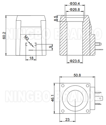 Τύπος Eaton Vickers Υδραυλική σπειροειδή βαλβίδα 507847 12VDC 507848 24VDC 30W