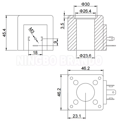 Τύπος Vickers 02-101726 02-101728 Υδραυλική σπειροειδή κυλινδρική βαλβίδα 110VAC 220VAC