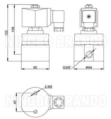 300 bar Σολενοειδής βαλβίδα υψηλής πίεσης 3/8′ 220V 110V 24V 12V