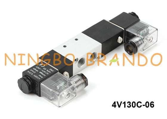 Πνευματική βαλβίδα σωληνοειδών τύπων 4V130C-06 Airtac 5/3 τρόπος 24V 220V