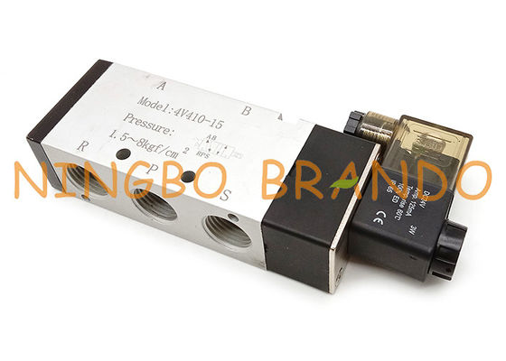 Τύπος 4V410-15 5/2 Airtac πνευματική βαλβίδα σωληνοειδών εναέριου ελέγχου τρόπων