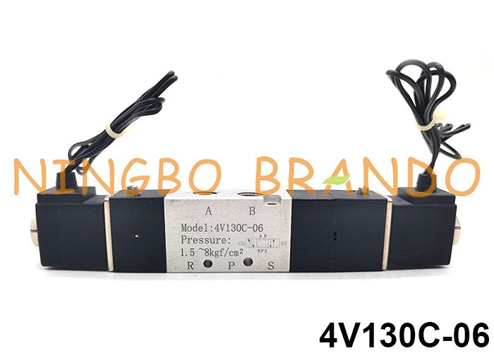 Πνευματική βαλβίδα σωληνοειδών τύπων 4V130C-06 Airtac 1/8» 5/3 τρόπος DC24V AC220V