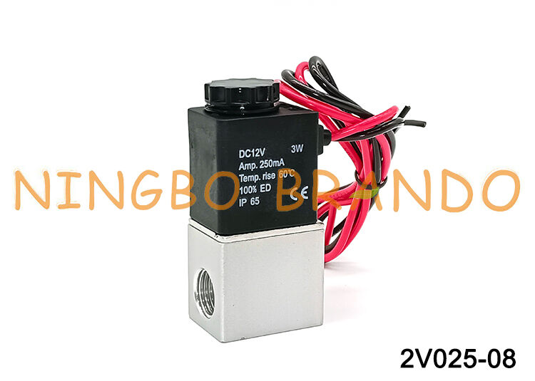 AIRTAC Type 2V025-08 Ηλεκτρομαγνητική βαλβίδα 2 κατευθύνσεων 1/4'' Ιπτάμενα καλώδια