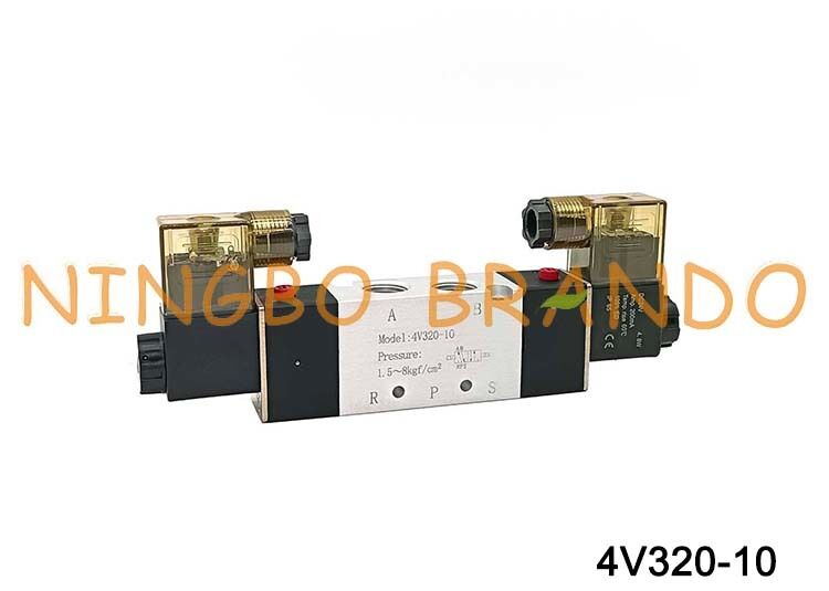 AirTAC Type 4V320-10 DC12V 3/8'' Διπλή ηλεκτρομαγνητική βαλβίδα 5/2 κατευθύνσεων Ηλεκτρομαγνητική βαλβίδα αέρα