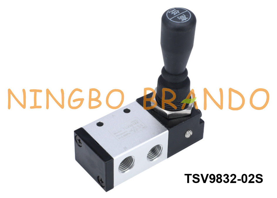 TSV9832-02S χρησιμοποιημένη αεροβαλβίδα 3/2 ελέγχου τύπων πηληκίων χέρι τρόπος