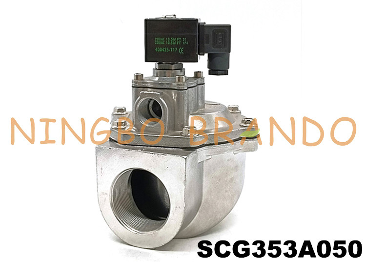 SCG353A050 2» η αεριωθούμενη βαλβίδα σφυγμού τύπων ASCO πέρασε κλωστή στο διάφραγμα σωληνοειδών 353 σειρών