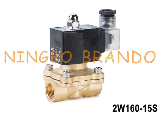 2W160-15 1/2' 2 Way NC Brass Solenoid Valve με πλέγμα IP65 24V 220V