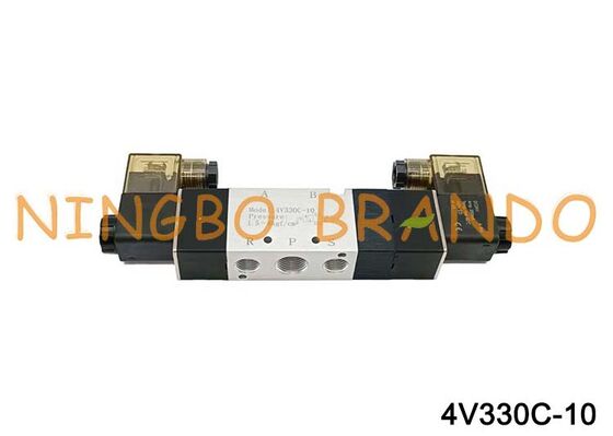 AIRTAC Type 4V330C-10 Solenoid Valve 5/3 Way Closed Centre Pneumatic Valve 3/8 Inch
