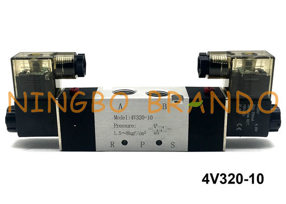 3/8» NPT 4V320-10 διπλή βαλβίδα σωληνοειδών τύπων AirTAC 2 θέση 5 τρόπος DC12V DC24V AC110V AC220V