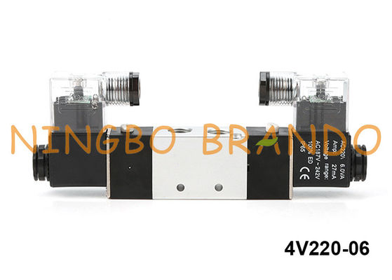 πνευματικό συνεχές ρεύμα βαλβίδων σωληνοειδών τύπων 4V220-06 Airtac 4V220-06-DC24V 24V