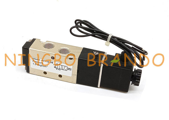 AC220V συνεχές ρεύμα 24V 4V110-06 100 σειρά 1/8» βαλβίδα σωληνοειδών ίντσας πνευματική