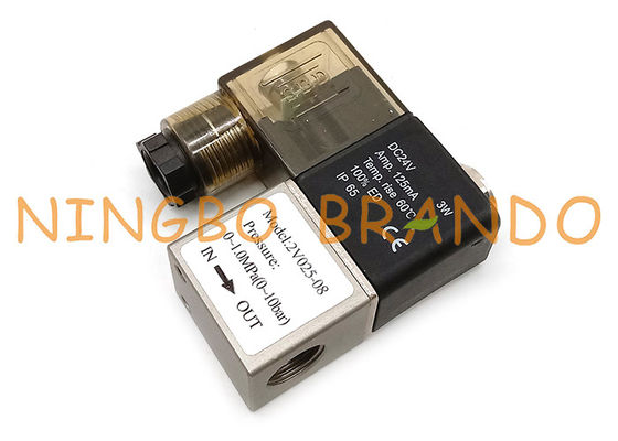 2V025-08 2 θέση 2 λιμένας 1/4» πνευματική βαλβίδα NC DIN43650A